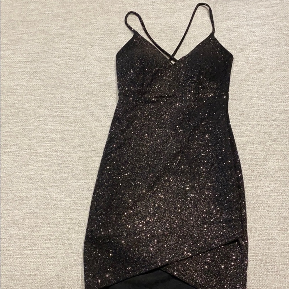 Black sparkly dress!